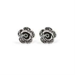 KSilver Rose Earrings